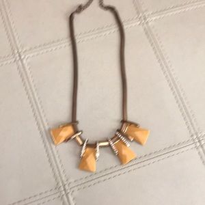 Gold necklace with rhinestone accents